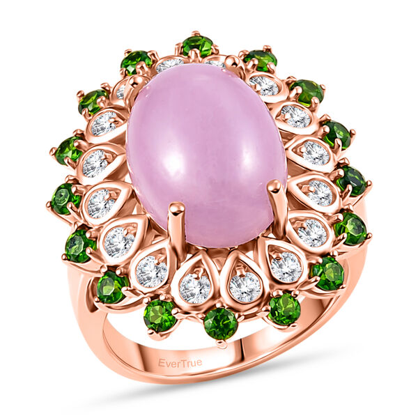 EverTrue Kunzit, Chromdiopsid und Zirkon Ring - 7,92 ct. image number 3