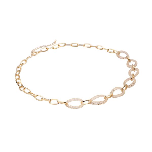 Weiße Kristall-Halskette in Goldton, 50 cm - 15 ct. image number 3