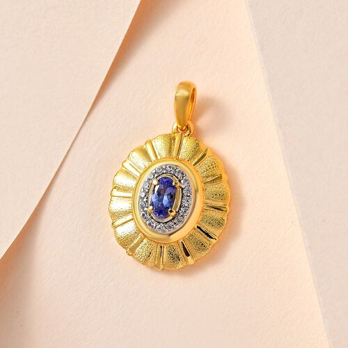 AA Tansanit und Zirkon Anhänger - 0,41 ct. image number 1