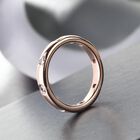 Natürlicher Champagner Diamant Band Ring 925 Silber Rose Gold Vermeil image number 3