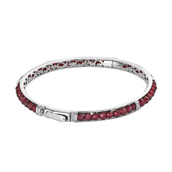 Roter Granat-Armreif, 19 cm - 20,25 ct.
