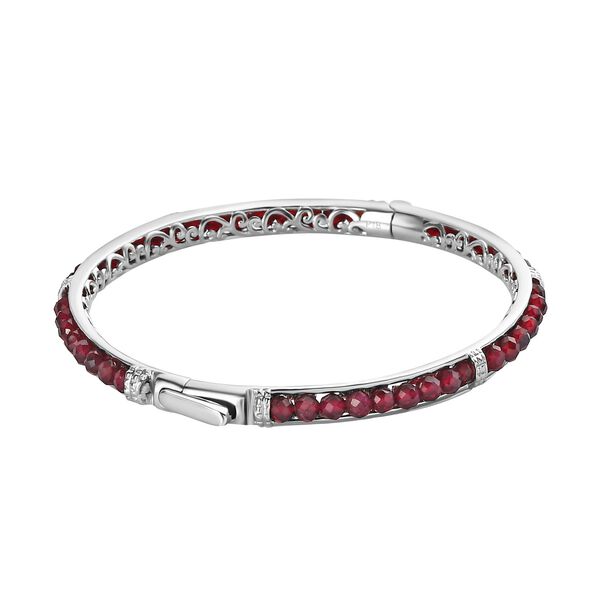 Roter Granat-Armreif, 19 cm - 20,25 ct. image number 4