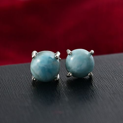 Larimar Ohrringe 925 Silber rhodiniert ca. 3,63 ct. image number 1