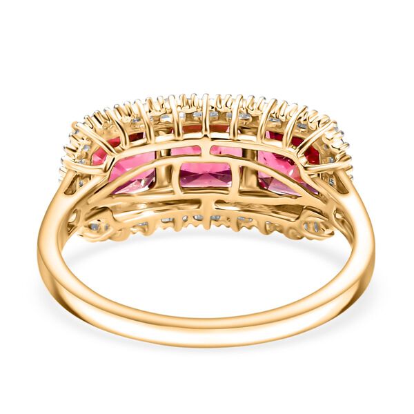 AAA Rubellit und Diamant Ring in 375 Gold - 3,86 ct. image number 6