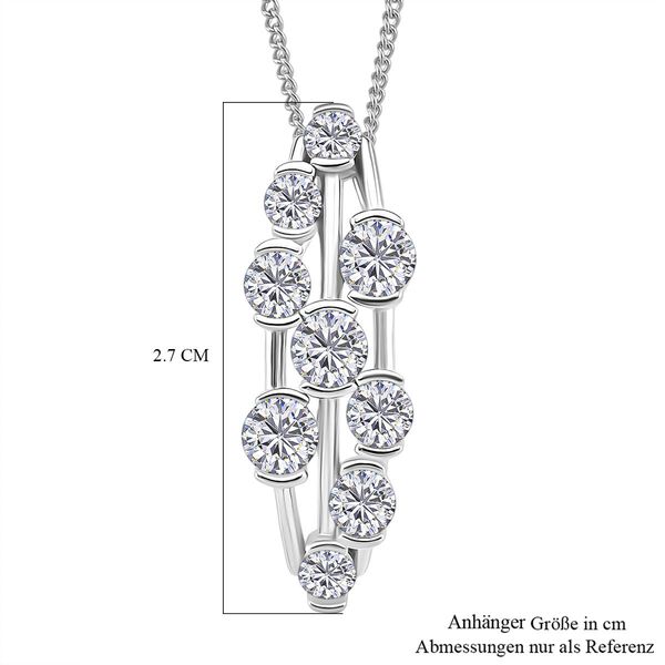 RADIANTA GRA zertifiziert Moissanit (D-VVS) Schmuckset ca. 45 cm 925 Silber rhodiniert ca. 1.45 ct image number 7