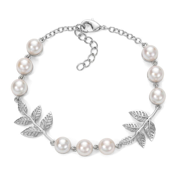 EVER TRUE S&uuml;&szlig;wasser Perle (7-7.5 mm) Armband ca. 19 cm 950 Kupfer, Silberfarben, 22.58 ct