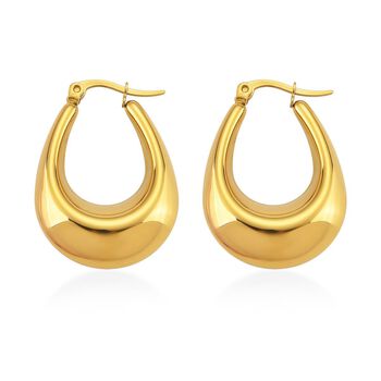 316L Edelstahl IP-Gelbbeschichtung Ohrringe 6,00g