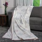 NAKKASHI - Fabrics: Handstempeldruck 100% Muslin-Baumwolle Dohar-Decke, 200x200 cm, Rote Blume