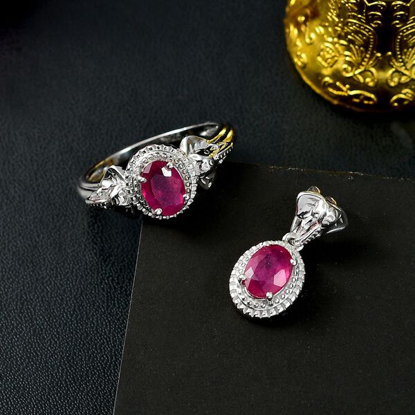 Afrikanisches Rubin Schmuckset - 2,44 ct. image number 2