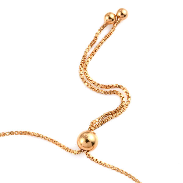 Nat&uuml;rlicher &Auml;thiopischer Opal Bolo Armband ca. 16-26 cm 925 Silber vergoldet ca. 1,99 ct image number 4