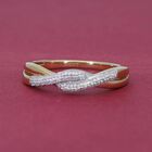 Diamant-Ring, 925 Silber vergoldet  ca. 0,17 ct image number 1