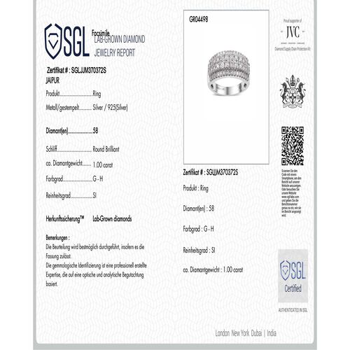 LUXURIANT DIAMOND- SGL zertifizierter SI-GH Labor Diamant Ring - 1 ct. image number 8