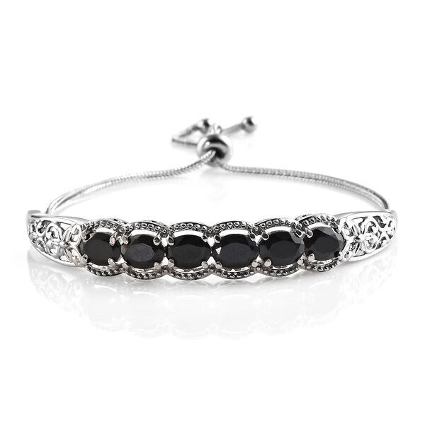 Verstellbares, schwarzes Spinell-Armband, 16-26cm - 7,91 ct. image number 0