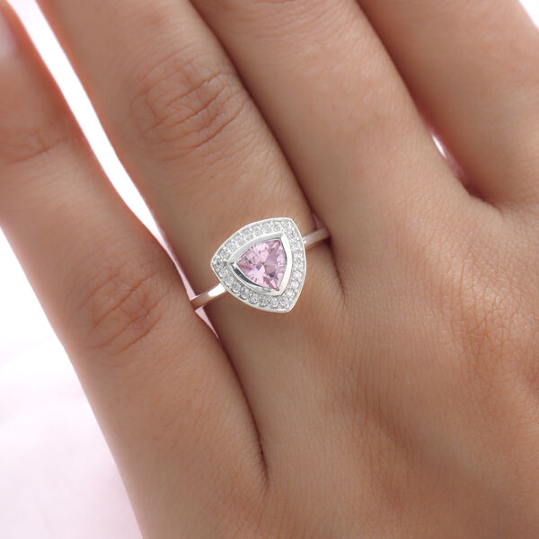 LUSTRO STELLA - rosa und weißer Zirkonia-Ring, 925 Silber  ca. 1,50 ct image number 3