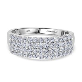 LUXURIANT DIAMOND - Lab Grown Diamant SI-GH SGL zertifiziert Ring 925 Silber rhodiniert (Größe 18.00) ca. 1.00 ct