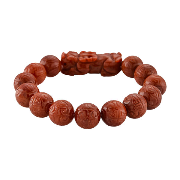 D'Joy flexibles rotes Jade Armband - 318 ct. image number 3