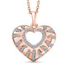 LUXURIANT DIAMOND - Lab Grown Diamant SI-GH Schmuckset 925 Silber 750 Roségold Vermeil ca. 0.33 ct