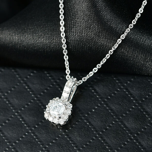 LUXURIANT 2er-Set SI-GH Labor Diamant Anh&auml;nger mit 45cm Kette image number 3