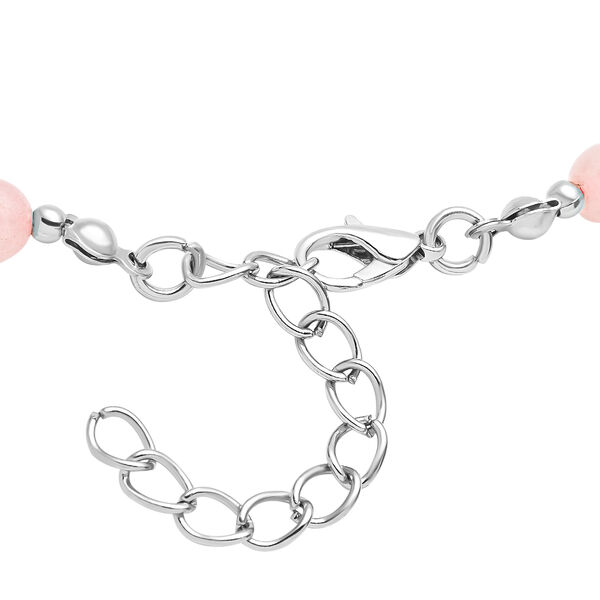 Rosenquarz-Halskette, ca. 45+5 cm, silberfarben, ca. 165,00 ct image number 4