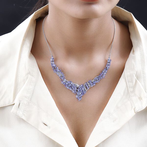 Tansanit Halskette, 45 cm - 14,14 ct. image number 8