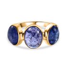 AAA Tansanit Ring 375 Gold (Größe 19.00) ca. 6,19 ct