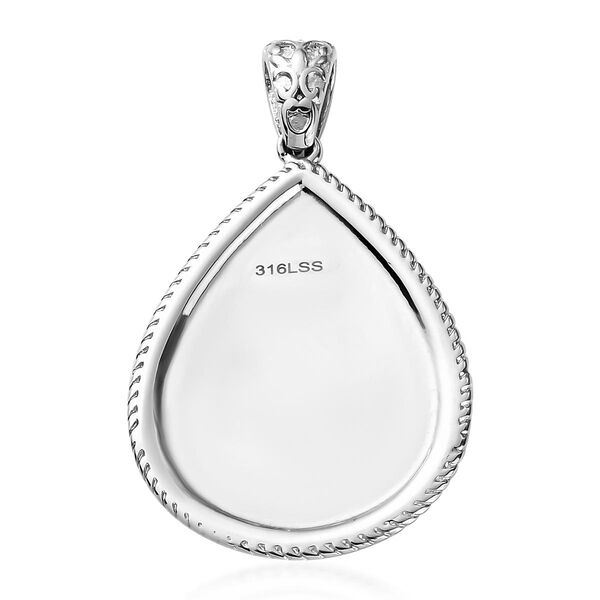 Mehrfarbiger Edelstein-Anh&auml;nger, Edelstahl ca. 12.00 ct image number 5