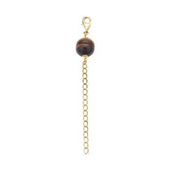 TOUCH und LOCK gelber Tigerauge-Karabiner-Magnetverschluss mit Extender - 2 ct.