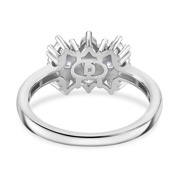 RADIANTA GRA zertifiziert Moissanit (D-VVS) Ring 925 Silber rhodiniert (Größe 18.00) ca. 1.07 ct image number 6