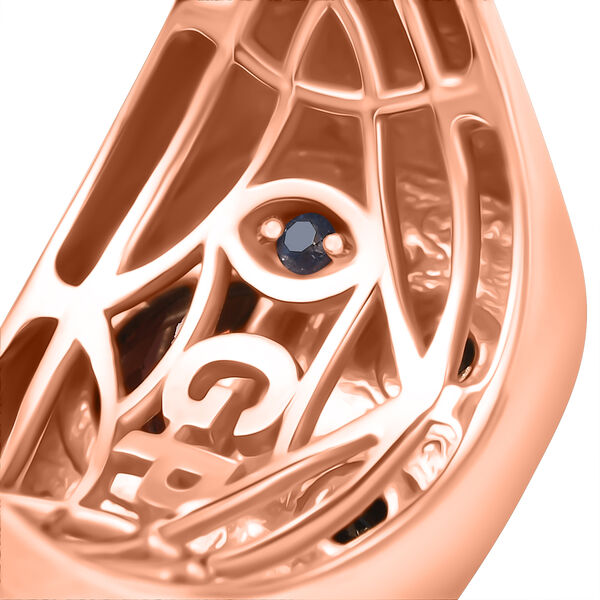 GP Celestial Kollektion- Mosambik Granat, schwarzer Spinell rosa und blauer Saphir Ring, 925 Silber ros&eacute;vergoldet - 0,53 ct. image number 8