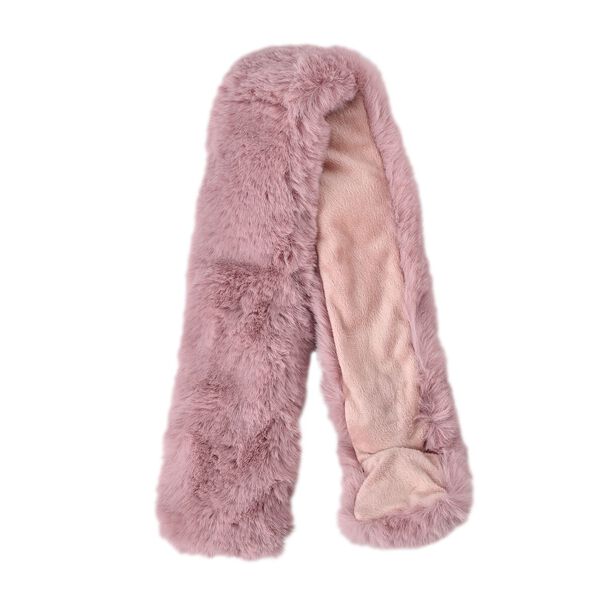 Damen Schal aus Kunstfell mit Magneten, Rosa image number 2