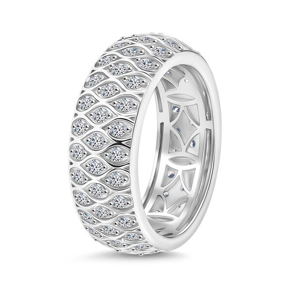 LUXURIANT DIAMOND - Lab Grown Diamant SI-GH SGL zertifiziert Ring 925 Silber rhodiniert (Größe 16.00) ca. 1,00 ct image number 5