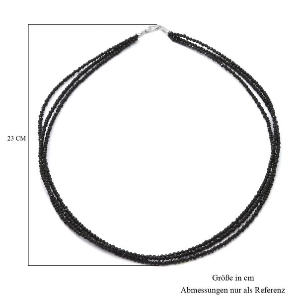 Schwarzer Spinell Schmuckset 925 Silber ca. 90,00 ct. image number 3