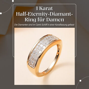 I1-I2 G-H Diamant Ring in 375 Gold - 1 ct.