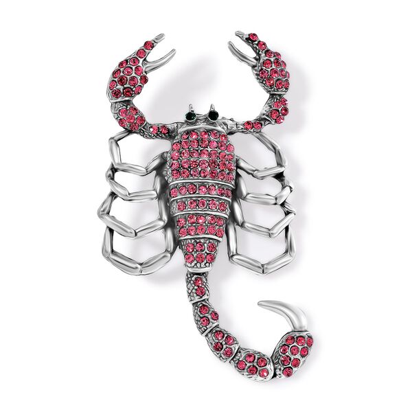 Neongr&uuml;ner Kristall, Rosa Kristall Brosche Antik-silber-Plattierung image number 0