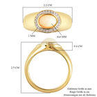 Natürlicher Äthiopischer Opal und Zirkon Ring 925 Silber Gelbgold Vergoldet image number 6