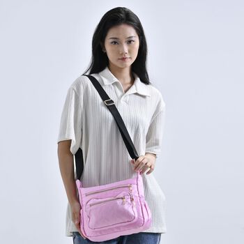 Umh&auml;ngetasche mit RFID-Schutz, pink