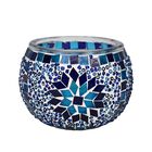 Handgefertigte Mosaikglas im orientalischen Stil mit Vanille Sojawachs-Duftkerze, 10 x 8 cm, Stern