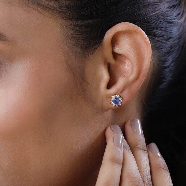 Masoala Saphir und Zirkon-Ohrringe - 1,42 ct. image number 2