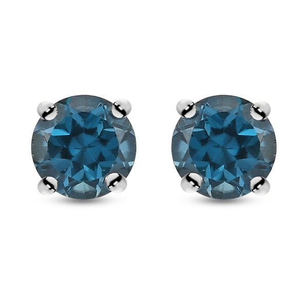 London Bluetopas Ohrstecker 925 Silber platiniert ca. 2,03 ct