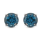 London Bluetopas Ohrstecker 925 Silber platiniert ca. 2,03 ct
