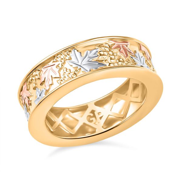GP Italienische Garten Kollektion - Tricolor Ring 925 Silber Rhodiniert und 750 Gelbgold Vermeil (Gr&ouml;&szlig;e 19.00) image number 3
