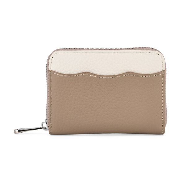 "Genuine Leather card holder with RFID Color: Beige Size:11.5*8.5*2.5cm        Wall: Genuine Leather Lining: Microfiber leather Exterior:zipped-1 Interior: card slot-4,zipped-1"