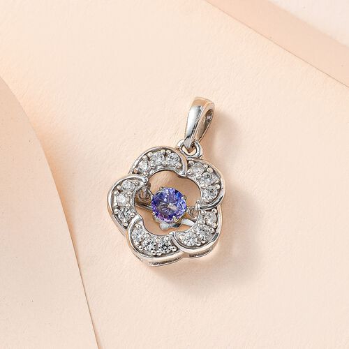 Tansanit und Zirkon Anhänger - 0,86 ct. image number 1