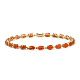 AAAA Blaze Feueropal Armband ca. 19 cm 375 Gold ca. 6.53 ct