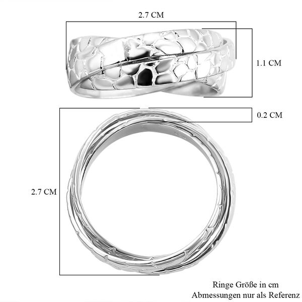 Royal Bali Kollektion - Wickelring Trio mit Kieselstein-Motiv in 925 Silber image number 6