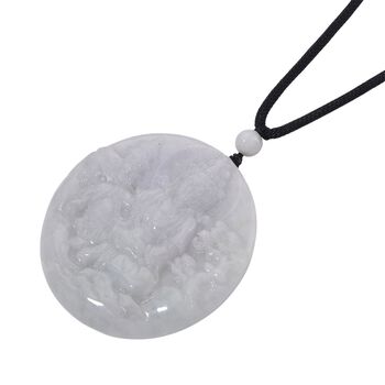 EXTREM SELTEN Nat&uuml;rliche Wei&szlig;e Jade Anh&auml;nger mit Kette 50 cm ca. 170.00 ct