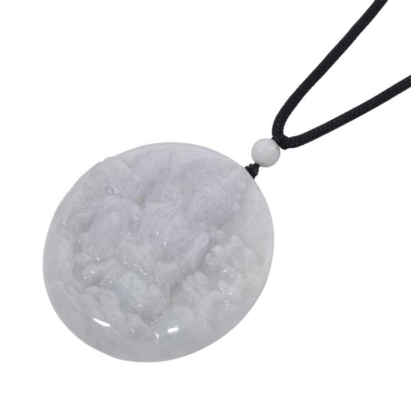 EXTREM SELTEN Nat&uuml;rliche Wei&szlig;e Jade Anh&auml;nger mit Kette 50 cm ca. 170.00 ct image number 3