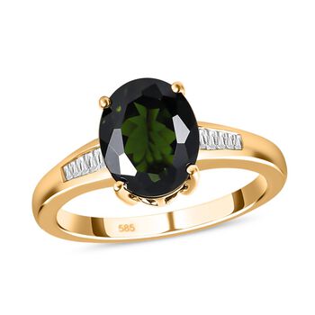 AA Chrom Turmalin und Diamant-Ring - 3,07 ct.