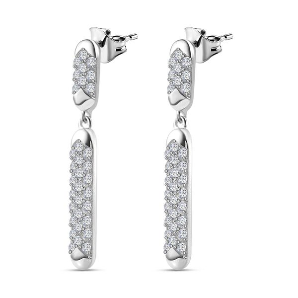 Moissanit Ohrringe 925 Silber rhodiniert ca. 1,32 ct. image number 4