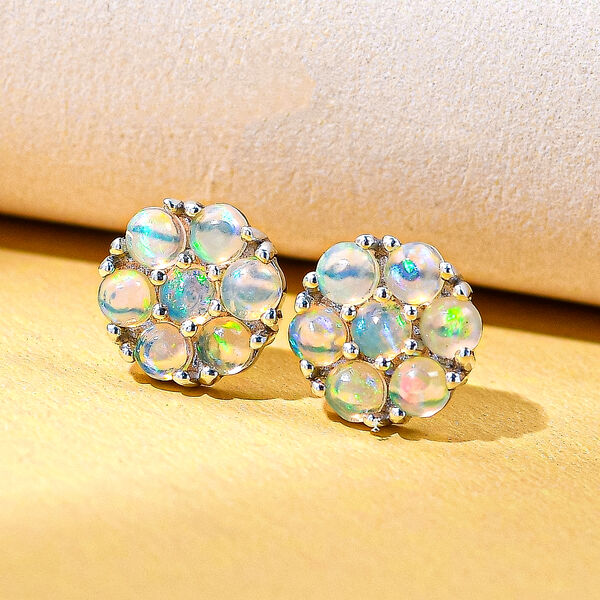 Natürliche, äthiopische Opal-Ohrstecker - 0,73 ct. image number 2